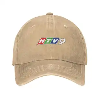 Логотип HTV9 с печатным графическим логотипом бренда, высококачественная джинсовая кепка, вязаная шапка, бейсболка