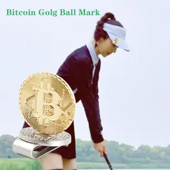 Маркер Аксессуары для гольфа Маркер для мяча Bitcoin Golf Mark Зажим для шляпы для гольфа Магнитный Зажим для шляпы Mark Bitcoin Mark Зажим для шляпы