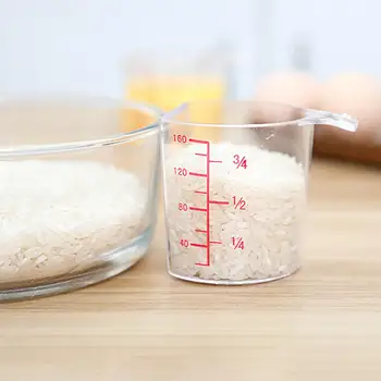 мерный стаканчик для риса объемом 180 мл, маленький мерный стаканчик с миллилитровой маркировкой, точный мерный стаканчик для риса с ручкой, удобный в приготовлении.