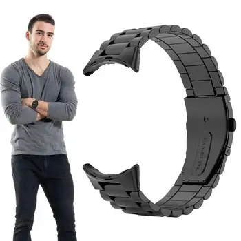 Металлический браслет из нержавеющей стали для смарт-часов Google Band, ремешок для часов, аксессуары для ремешка с пряжкой