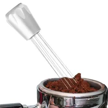 Мешалка для кофе Эспрессо, профессиональный инструмент для приготовления кофе, для подачи Эспрессо, для вскрытия кофе с натуральной ручкой и иглой