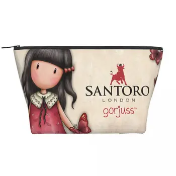 Милая дорожная сумка для туалетных принадлежностей Santoro Gorjuss для женщин, косметичка для макияжа с мультяшной девушкой, набор для хранения косметики