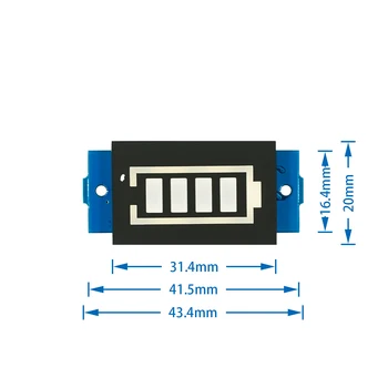 Модуль Индикатора Емкости Литиевой Батареи серии 1S 2S 3S 4S 6S 7S 4 16,8 В С Синим Дисплеем Тестер Заряда Батареи электромобиля