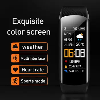 Монитор артериального давления, Шагомер, Фитнес-браслет, Управление музыкой, смарт-браслет для Android Ios, смарт-часы, Водонепроницаемые
