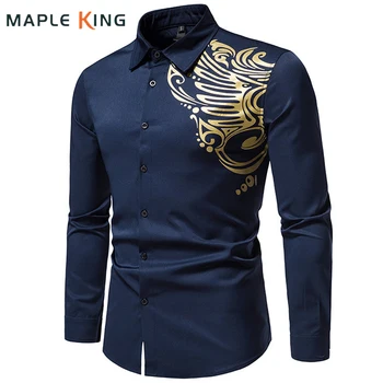 Мужская роскошная дизайнерская рубашка с цветочным принтом в стиле стимпанк для свадебной вечеринки, деловые рубашки Camisa для светской жизни, мужская уличная одежда