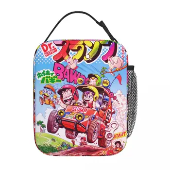 Мультяшная изолированная сумка для ланча Dr. Slump Manga Food Box Dr.Slump Портативный термоохладитель Bento Box на открытом воздухе
