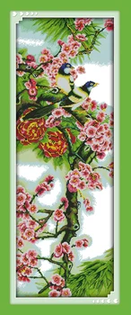 Набор для вышивания крестиком Joy Sunday с предварительной печатью Easy Pattern Aida, набор для вышивания из тисненой ткани-The Plum Blossom