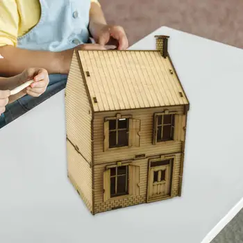 Наборы архитектурных моделей зданий в масштабе 1: 72 Ручной работы, Поделки, живопись своими руками, Миниатюрная модель дома для декора сцены из песочного стола