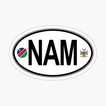 Намибия Овальная наклейка с кодом страны, 5 шт. Автомобильные наклейки для гостиной, наклейки для декора комнаты, Холодильник, Детские бутылки для воды, мотоцикл.