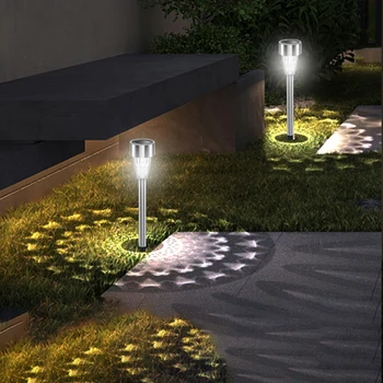 Наружные солнечные лампы, садовый светильник для газона IP44, водонепроницаемый светодиодный ночник для ландшафтного освещения дорожки, внутреннего двора