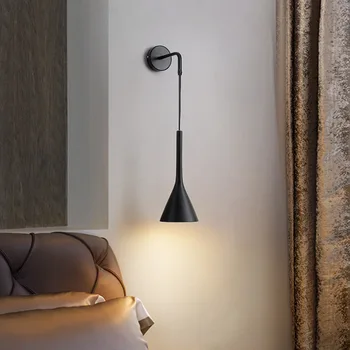Настенный светильник Nordic E27, Прикроватные тумбочки для спальни, Элементы гостиной, Лестница, Чердачная Фурнитура, Минималистский Декор для дома, Внутреннее освещение.