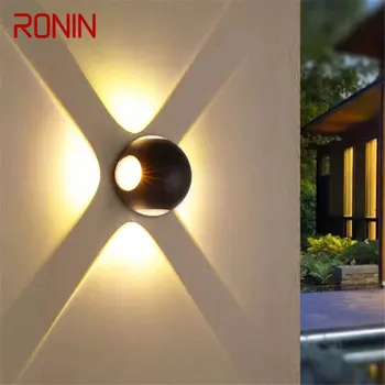 Настенный светильник RONIN Modern Simple LED Outdoor Waterproof IP65 Внешние бра для декора внутреннего двора, балкона, коридора, освещения