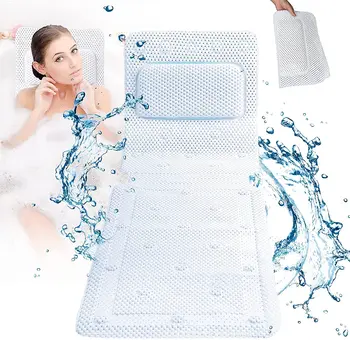 Нескользящий коврик для спа-ванны, наматрасник, пена ПВХ, Дышащая подушка для ванны с подушкой, подушка для ванны всего тела