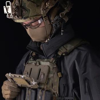 Новая военная стойка для мобильных телефонов, тактическая нагрудная сумка, чехол для карты, Административная панель, Снаряжение для страйкбола, наружная навигационная панель Molle для Iphone в сложенном виде