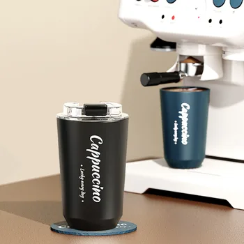 Новая высококачественная двухслойная вакуумная кофейная чашка, Креативная автомобильная чашка для воды, портативная чашка для воды с изоляцией из нержавеющей стали