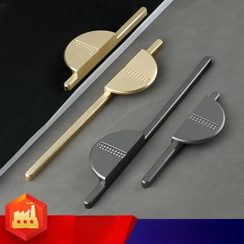 Новая китайская ручка дверцы шкафа, выдвижного ящика шкафа, установленная на стойке полукруглая удлиненная ручка легкая роскошная дверная ручка гардероба