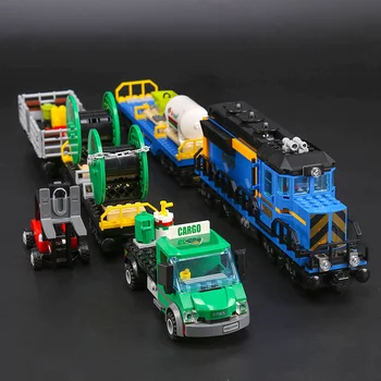 Новая модель самодельного поезда с дистанционным управлением, совместимая с 60052 02008 Kit Building Blocks Bricks Power RC DIY Toys