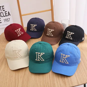 Новая модная бейсболка с вышивкой буквой K, дышащие шляпы в стиле хип-хоп для родителей и детей, весенне-летняя повседневная кепка унисекс, бейсболки Snapback