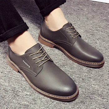 Новая мужская обувь, новый стиль, бархатная шнуровка, натуральная кожа, Корейская модная повседневная обувь с приподнятой внутренней частью, деловые кожаные туфли