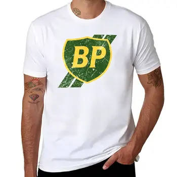 Новая футболка BP Oil British Petroleum с винтажной заправочной станцией, одежда из аниме, пустые футболки, футболка для мужчин