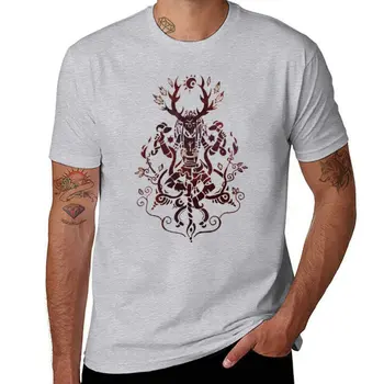 Новая футболка с изображением языческого бога Кернунноса с рогами и Кадуцей, кроссовер Paganart, летние мужские футболки