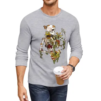 Новая футболка с изображением костей и ботаники, футболка с рисунком аниме, пустые футболки, мужские винтажные футболки