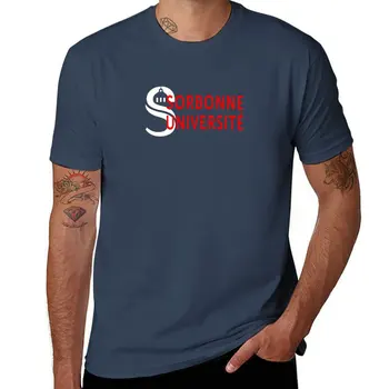 Новая футболка Университета Сорбонны, забавные футболки, спортивная рубашка, мужские белые футболки