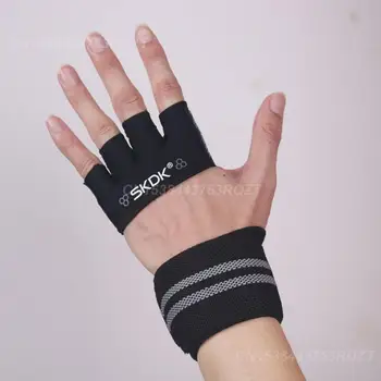 Новые Перчатки для фитнеса на полпальца SDKD Универсальные перчатки для взрослых со спортивными перчатками на запястьях
