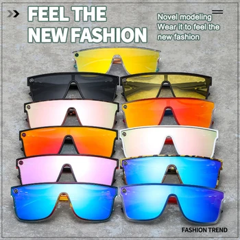 Новые солнцезащитные очки Для занятий спортом на открытом воздухе, велосипедные очки в большой оправе, красочные сиамские очки для защиты от солнца, путешествия UV400
