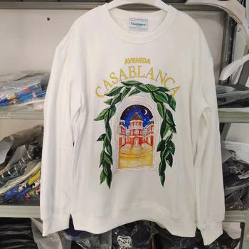 Новые толстовки Casablanca с принтом замка лучшего качества для мужчин и женщин, пуловер с капюшоном Overzize