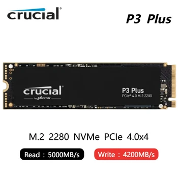 НОВЫЙ SSD Crucial P3 Plus PCIe 4.0 500GB 1T 2TB SSD P3 4tb NVMe M.2 2280 Игровой твердотельный накопитель для настольного ноутбука 100% Оригинал
