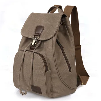 Новый брезентовый рюкзак для девочек в стиле ретро на открытом воздухе