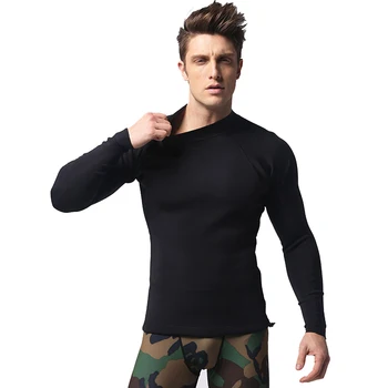 Новый мужской водолазный костюм из 1,5 мм неопрена с защитой от солнца, футболка с длинным рукавом для серфинга, топ для водных видов спорта, эластичный теплый топ для плавания.