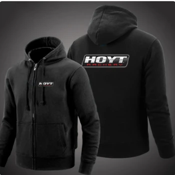 Новый Мужской пуловер Hoyt Archery 2023, Однотонные толстовки на молнии, Весенне-осенние удобные толстовки с длинным рукавом, пальто