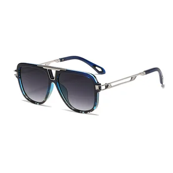 Новый роскошный бренд, Дизайн, Модный стиль, Квадратные Металлические Солнцезащитные очки без оправы, Мужские Солнцезащитные очки Oculos UV400
