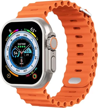 Новый Силиконовый Ремешок Ocean для Apple Watch 8 7 41 мм 6 5 4 3 Iwatch40 мм Браслет с Пряжкой Браслет Ultra 49 мм Ремешок для Спортивных Часов