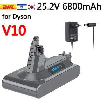 Новый сменный аккумулятор Dyson SV12 6800 мАч 100 Втч для аккумулятора Dyson V10, зарядного устройства V10 Absolute Fluffy cyclone, V10.