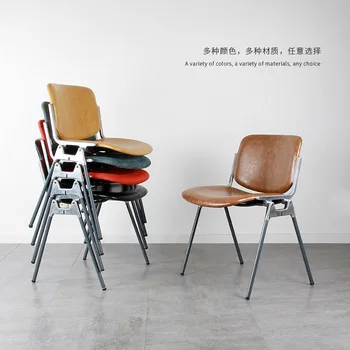 Обеденные стулья Iron Art, современный минималистичный стул для отдыха, Мягкое сиденье из массива дерева, спинка для ресторана, кафе, Складываемый склад для хранения