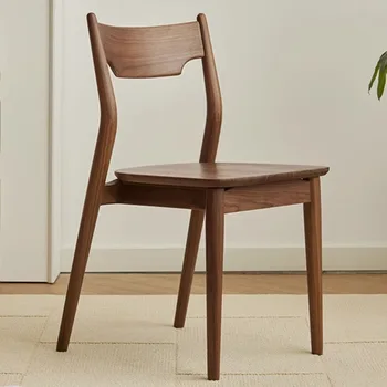 Обеденный стул из массива дерева в гостиной с отдельными акцентами, Кухонный обеденный стул, минималистичный шезлонг, прикольные украшения