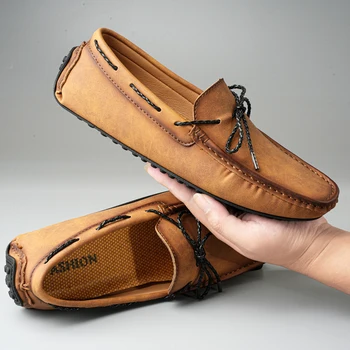 Обувь Doudou Мужская из натуральной кожи, мужская обувь 2023 года, Новые мужские дышащие летние кожаные туфли большого размера 45, Повседневные 46, Размер 47