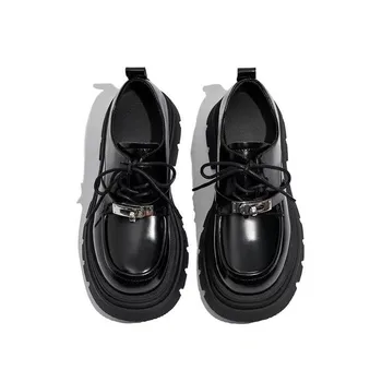 обувь на платформе, женские туфли-лодочки, Оксфорды-дерби, Лоферы, Женская обувь на платформе с массивным каблуком, повседневная обувь для колледжа в стиле ретро