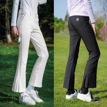 Одежда для гольфа, женские летние брюки, приталенные прямые брюки-клеш, Тонкие эластичные дышащие прочные брюки высокого качества