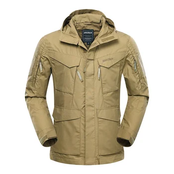 Осенне-зимняя тактическая куртка, мужская уличная ветровка средней длины, армейский вентилятор M65, специальная