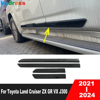 Отделка Кузова Боковой Двери Toyota Land Cruiser ZX GR VX J300 2021 2022 2023 2024 Карбоновая Дверная Панель Автомобиля С Серпантином Аксессуары