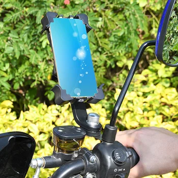 Открытый держатель для телефона для езды на мотоцикле с вращением на 360 градусов, Кронштейн для телефона, подставка для планшета (черный)