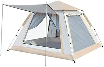 Палатка Up, Семейная кемпинговая палатка OTGui с 2 Большими дверями / сетчатым окном от пола до потолка и 1 купольным сетчатым окном (съемный верх), водонепроницаемая