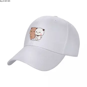 Пара бейсболок с пандой и медвежонком Брауни, солнцезащитная кепка с защитой от ультрафиолета, уличная забавная кепка на заказ, мужские кепки, женские кепки