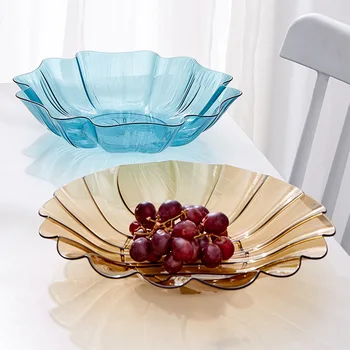 Пластиковая тарелка для фруктов для дома в современном стиле, Креативная Современная корзина, Плоская тарелка для закусок и конфет из сухофруктов