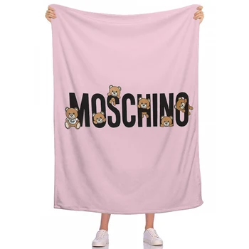 Пледы для Кровати M-Moschino Custom Blanket Плед на Диван Покрывало Аниме Лето и Накидки Двойные Детские Пушистые Мягкие Детские