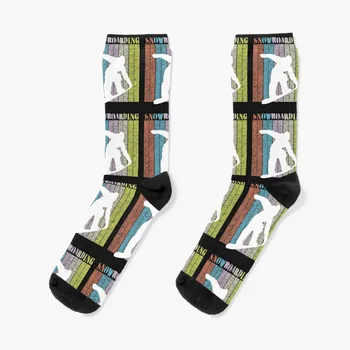 Подарочные носки для сноуборда в стиле ретро и винтаж для сноубордистов подарки для мужчин Мужские носки с принтом